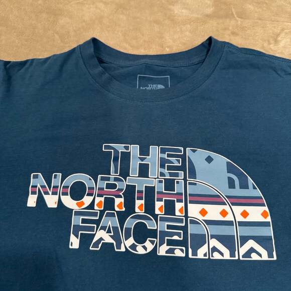 The North Face Men's Box NSE Long Sleeve Tee Shady Blue SIZE MEDIUM - Picture 3 of 6
